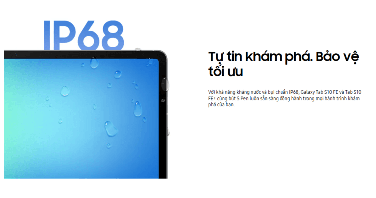 Chống nước IP68