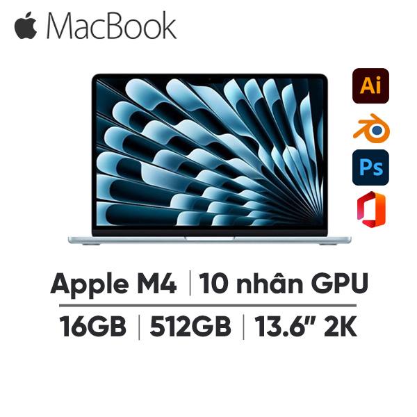 MacBook Air M4 13 Inch 10 CPU 10 GPU (16GB/512GB) | Chính Hãng Apple Việt Nam
