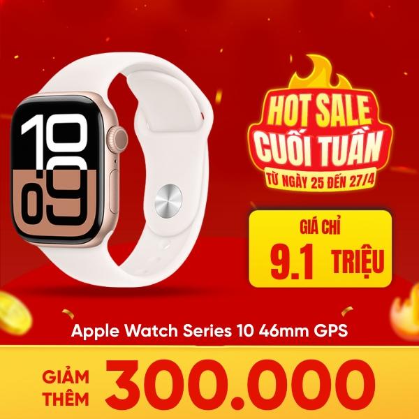 Apple Watch Series 10 46mm GPS Viền Nhôm Dây Cao Su Chính Hãng VN/A