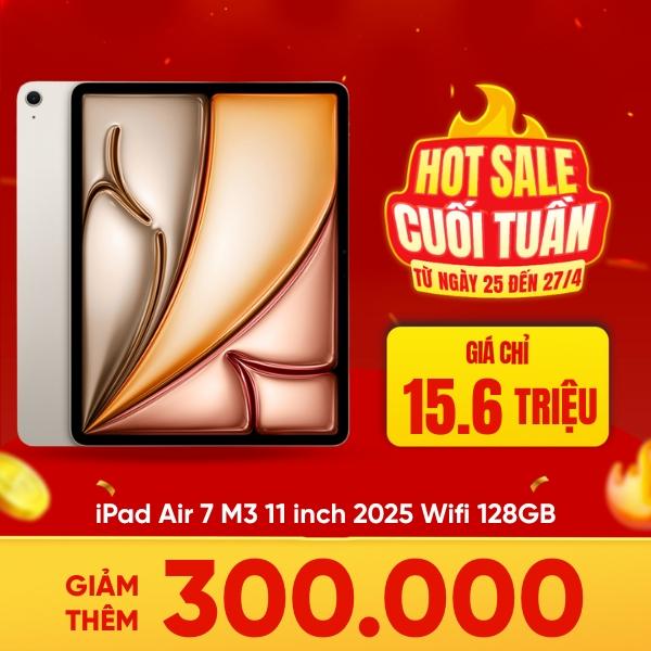 iPad Air 7 M3 11 inch 2025 Wifi 128GB | Chính Hãng Apple Việt Nam