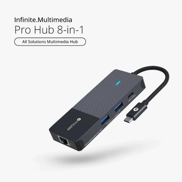 Bộ Chuyển Đổi Mazer Infinite Multimedia Pro Hub 8-in-1 USB-C Chính Hãng