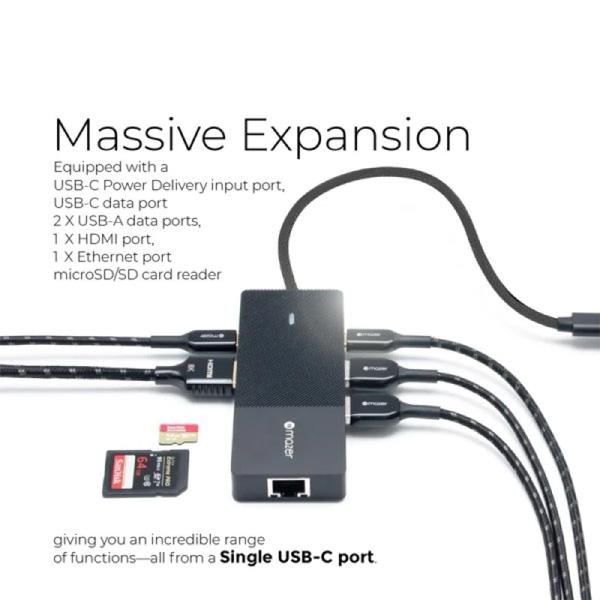 Bộ Chuyển Đổi Mazer Infinite Multimedia Pro Hub 8-in-1 USB-C Chính Hãng