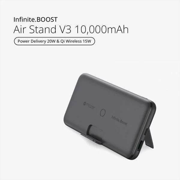 Pin Sạc Dự Phòng Mazer Infinite Boost Air.Stand V3.0 - 10000mAh 15W Chính Hãng