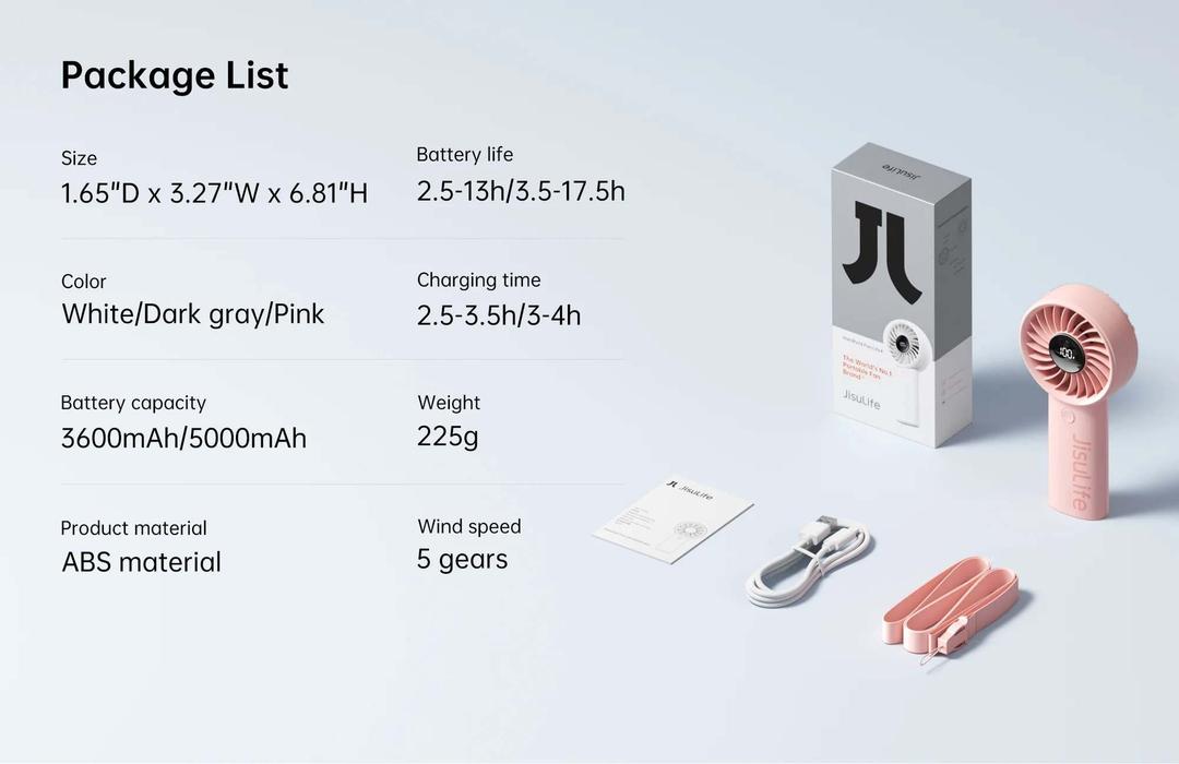 thiết kế Quạt cầm tay mini Jisulife Life 4