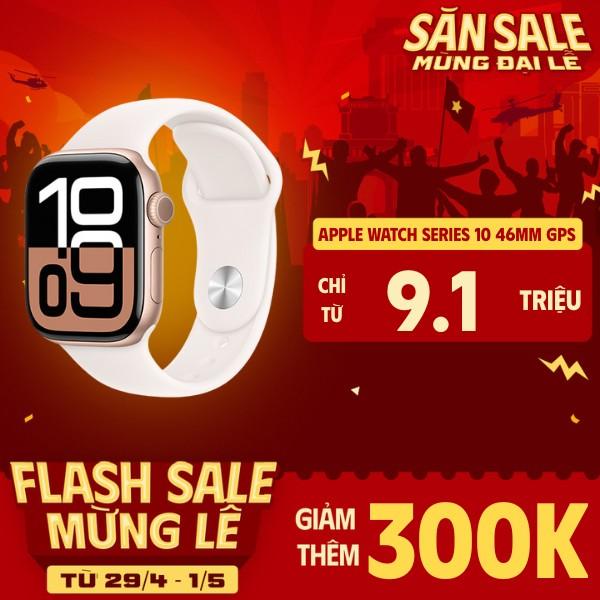 Apple Watch Series 10 46mm GPS Viền Nhôm Dây Cao Su Chính Hãng VN/A