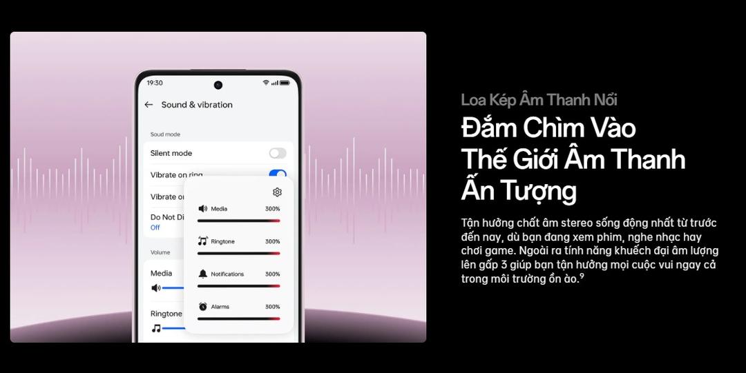 Kết hợp với loa k&eacute;p &acirc;m thanh nổi