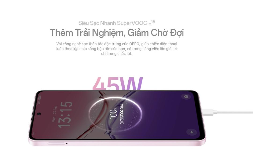 C&ocirc;ng nghệ sạc nhanh 45W SUPERVOOC