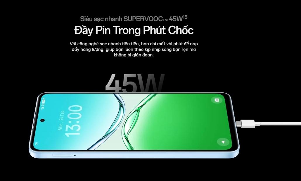 C&ocirc;ng nghệ sạc nhanh 45W SUPERVOOC