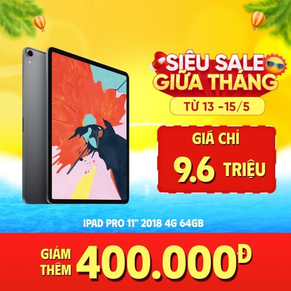 iPad Pro 11 inch 2018 Wifi Cellular 64GB Cũ 99%