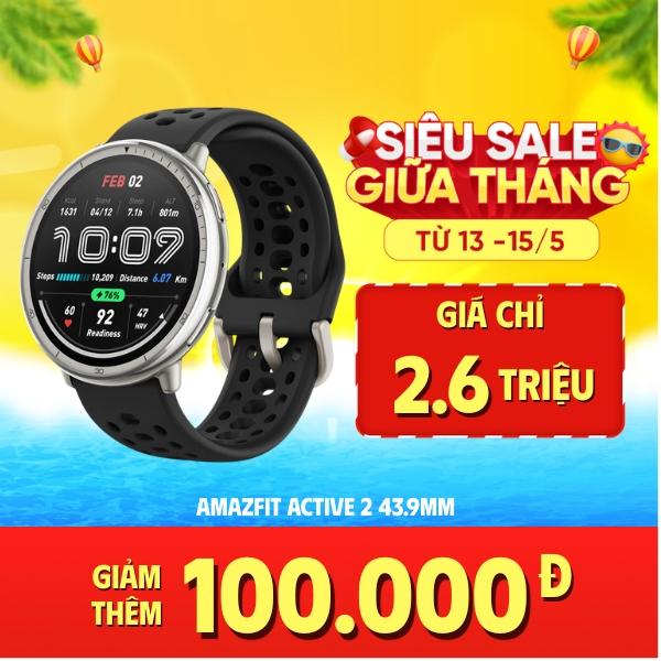 Đồng hồ thông minh Amazfit Active 2 43.9mm Chính Hãng