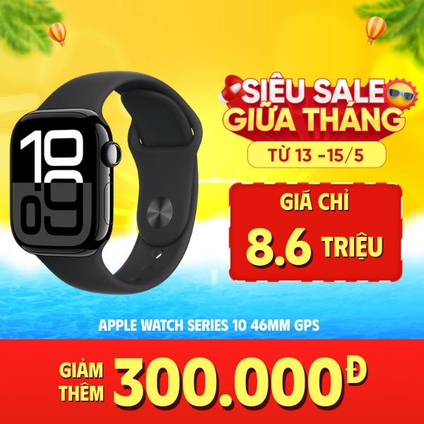 Apple Watch Series 10 46mm GPS Viền Nhôm Dây Cao Su Chính Hãng VN/A