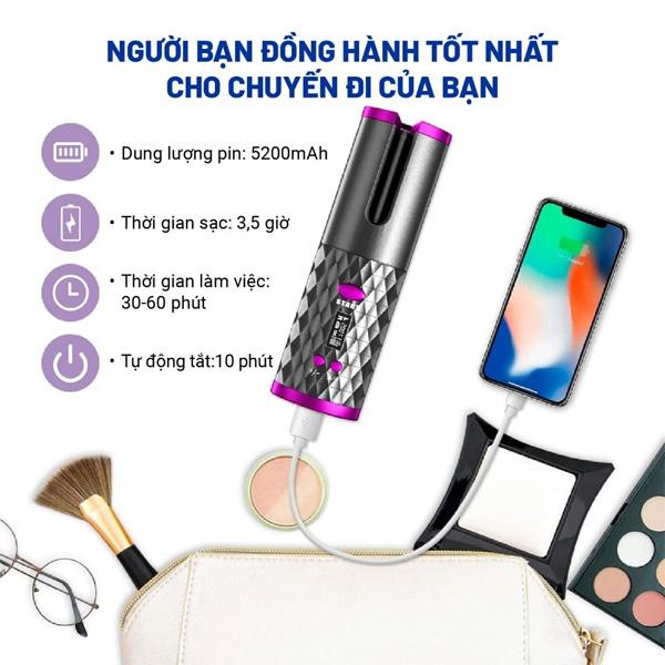 Máy Uốn Tóc Không Dây Hyundai HC-120 Chính Hãng