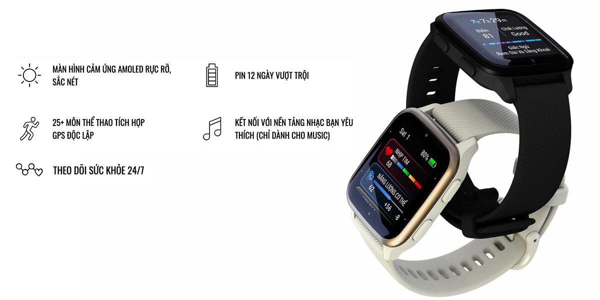Đồng hồ thông minh Garmin Venu SQ 2 Music Edition 40.6mm 