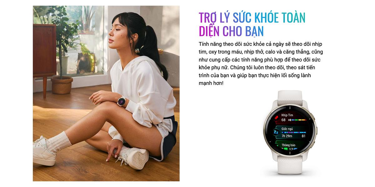 Đồng hồ thông minh Garmin Venu 2 45.4mm Chính Hãng