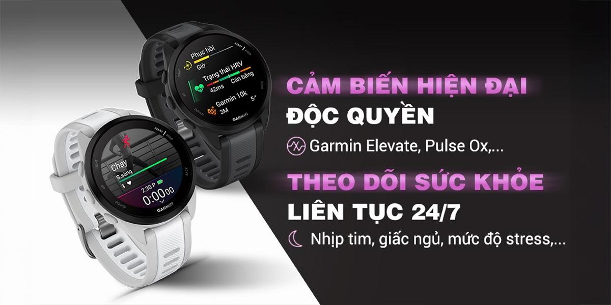 Đồng hồ thông minh Garmin Forerunner 165 43mm Chính Hãng
