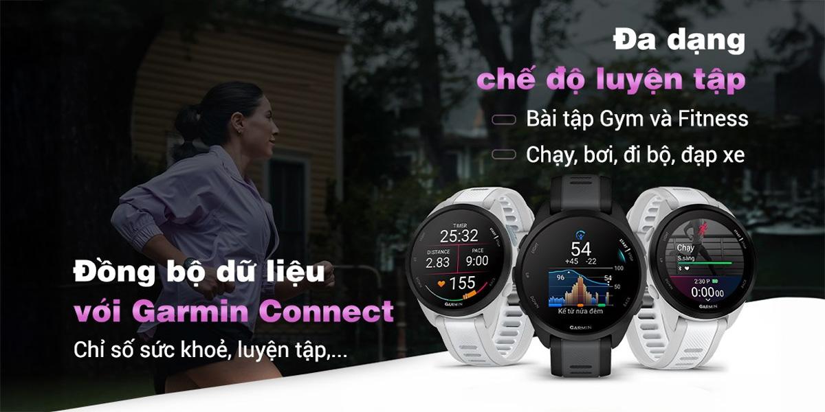 Đồng hồ thông minh Garmin Forerunner 165 43mm Chính Hãng