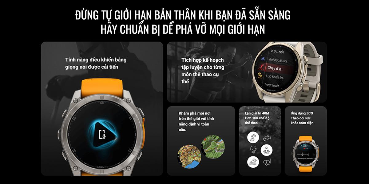 Đồng Hồ Thông Minh Garmin Fenix 8 Solar 51mm Chính Hãng