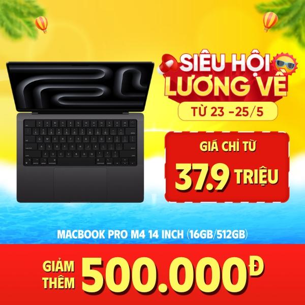 MacBook Pro M4 14 Inch 10 CPU 10 GPU (16GB/512GB) | Chính Hãng Apple Việt Nam