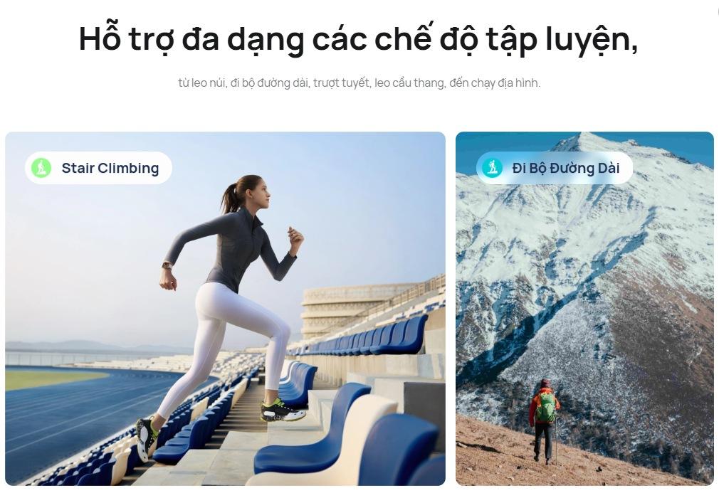 Hỗ trợ đa dạng c&aacute;c chế độ luyện tập