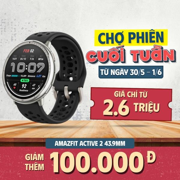 Đồng hồ thông minh Amazfit Active 2 43.9mm Chính Hãng