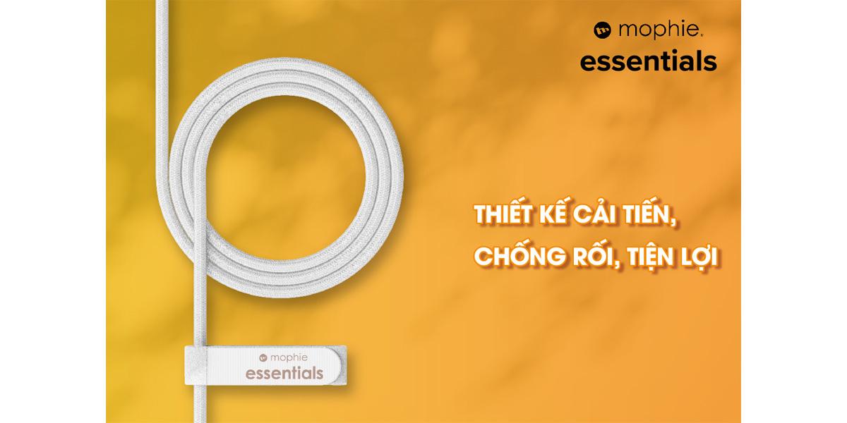 Cáp Sạc Nhanh Mophie Essential Type-C to Type-C 60W 2M Chính Hãng