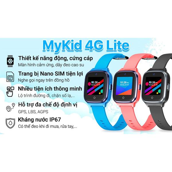 Đồng Hồ Thông Minh Định Vị Trẻ Em MyKID 4G LITE  Chính Hãng