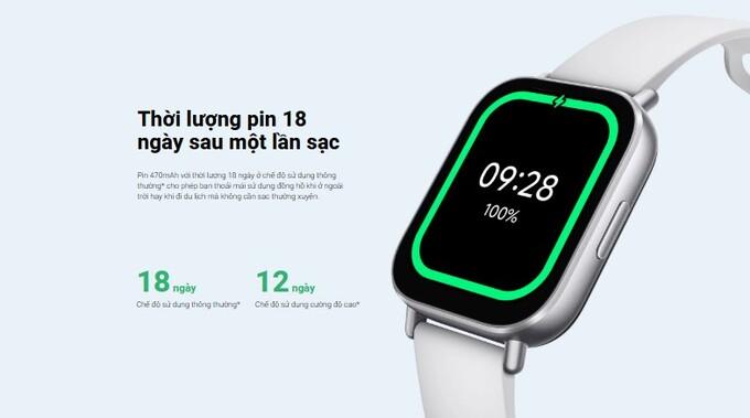 Pin sử dụng đến 18 ng&agrave;y