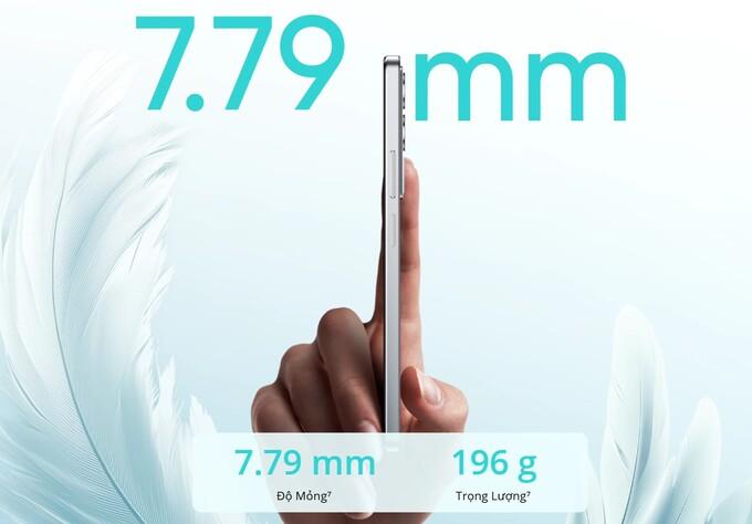 Độ mỏng chỉ 7.79mm