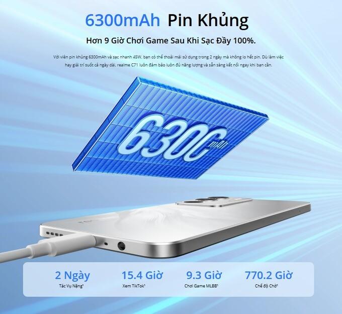 Pin dung lượng lớn 6300mAh