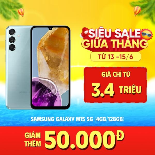 Samsung Galaxy M15 5G 4GB/128GB Chính Hãng - BHĐT