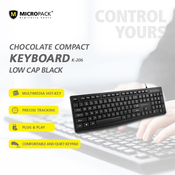 Bàn Phím Có Dây MicroPack Office Lite 2 K-206 Chính Hãng