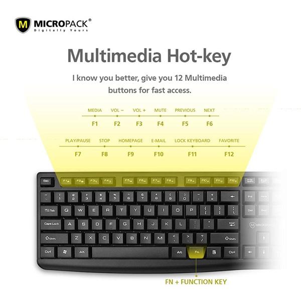 Bàn Phím Có Dây MicroPack Office Lite 2 K-206 Chính Hãng