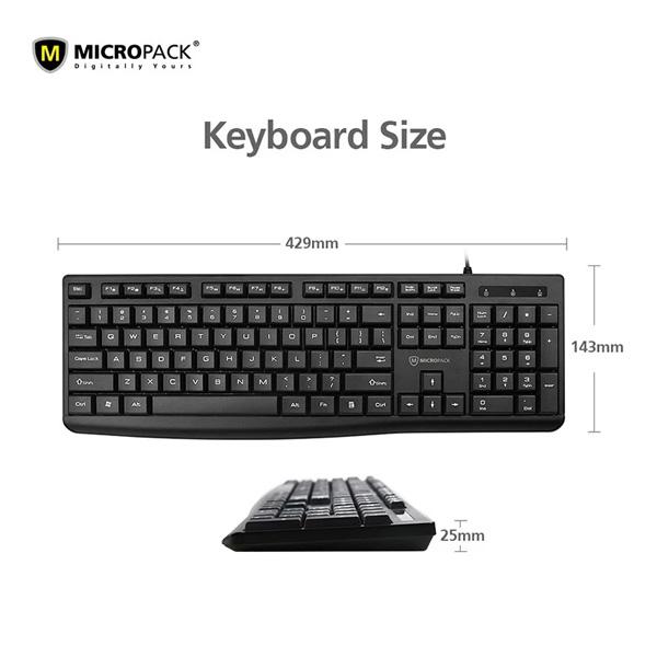 Bàn Phím Có Dây MicroPack Office Lite 2 K-206 Chính Hãng