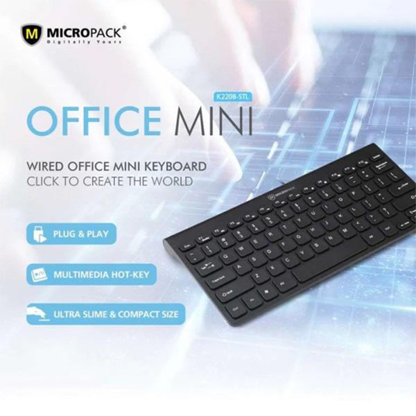 Bàn Phím Có Dây MicroPack Office Mini K2208STL Chính Hãng