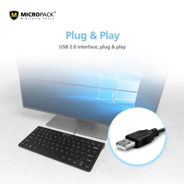 Bàn Phím Có Dây MicroPack Office Mini K2208STL Chính Hãng