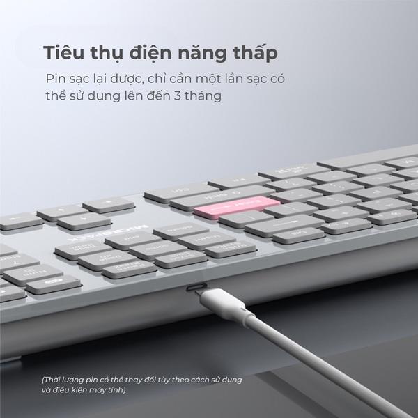Bàn Phím Không Dây MicroPack Lifestyle K-310W Chính Hãng