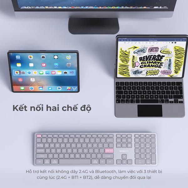 Bàn Phím Không Dây MicroPack Lifestyle K-310W Chính Hãng