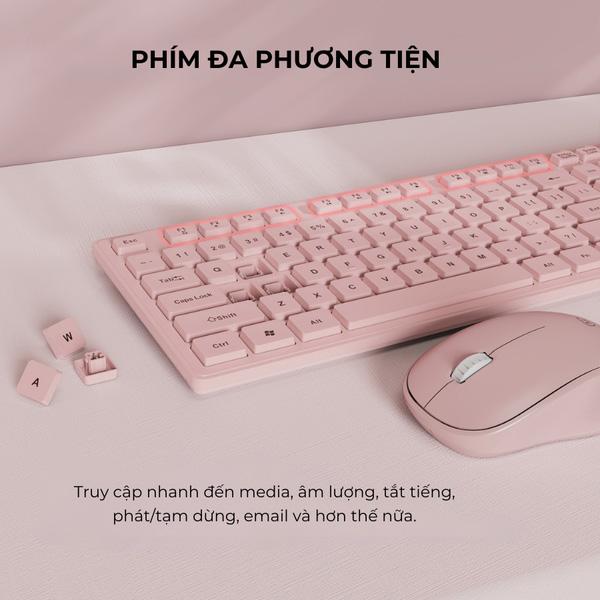 Bộ Bàn Phím Chuột Không Dây MicroPack iFRee Lite 2 KM-237W Chính Hãng