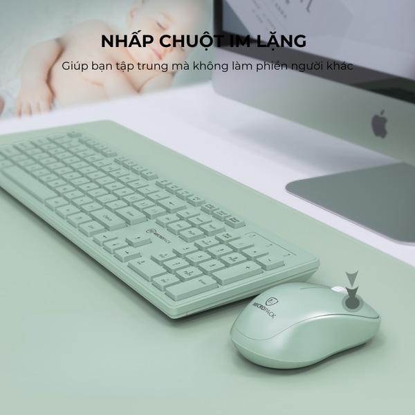 Bộ Bàn Phím Chuột Không Dây MicroPack iFRee Lite 2 KM-237W Chính Hãng
