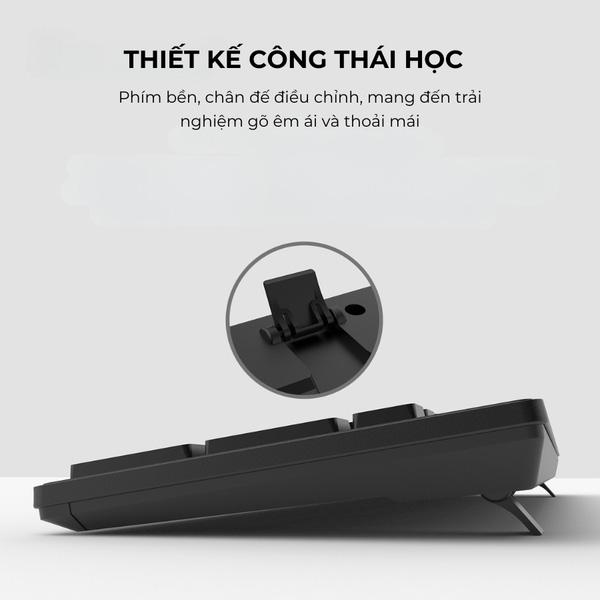 Bộ Bàn Phím Chuột Không Dây MicroPack iFRee Lite 2 KM-237W Chính Hãng