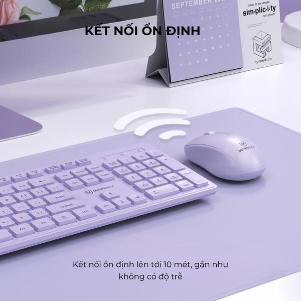 Bộ Bàn Phím Chuột Không Dây MicroPack iFRee Lite 2 KM-237W Chính Hãng