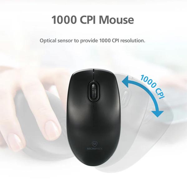Bộ Bàn Phím Chuột Không Dây MicroPack iFree Lite KM-203W Chính Hãng
