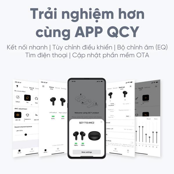Tai nghe Bluetooth True Wireless QCY T13 ANC2 (HT09) Chính Hãng
