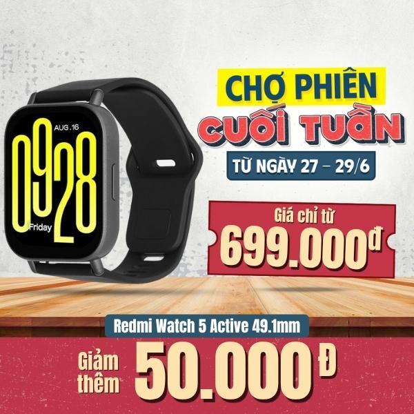 Đồng hồ thông minh Xiaomi Redmi Watch 5 Active 49.1mm Chính Hãng
