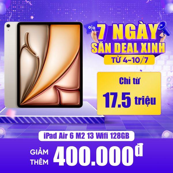 iPad Air 6 M2 13 inch 2024 Wifi 128GB | Chính Hãng Apple Việt Nam