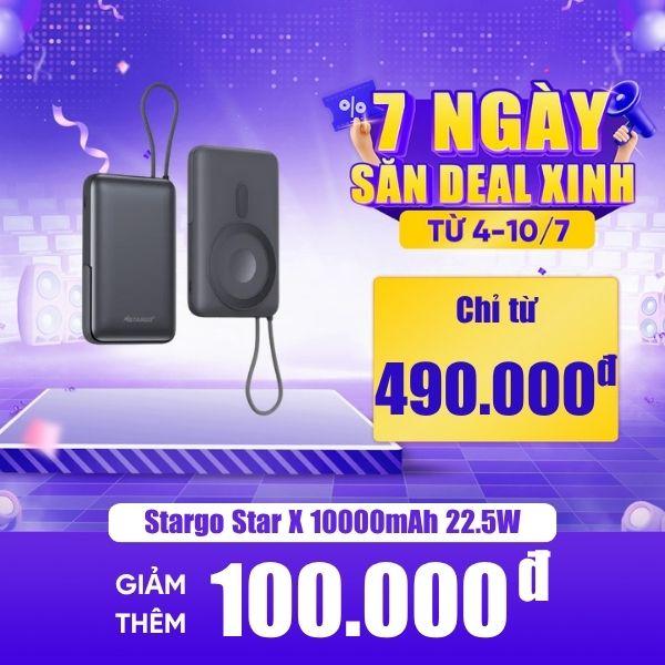 Pin Sạc Dự Phòng Magsafe Stargo Star X 10000mAh 22.5W Chính Hãng