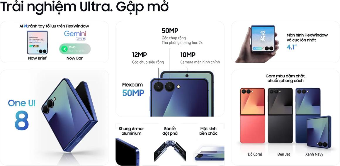 Samsung Galaxy Z Flip7 5G 12GB/512GB Chính Hãng