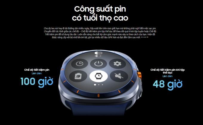 Hiệu suất mạnh mẽ v&agrave; thời lượng pin l&ecirc;n đến 100 giờ