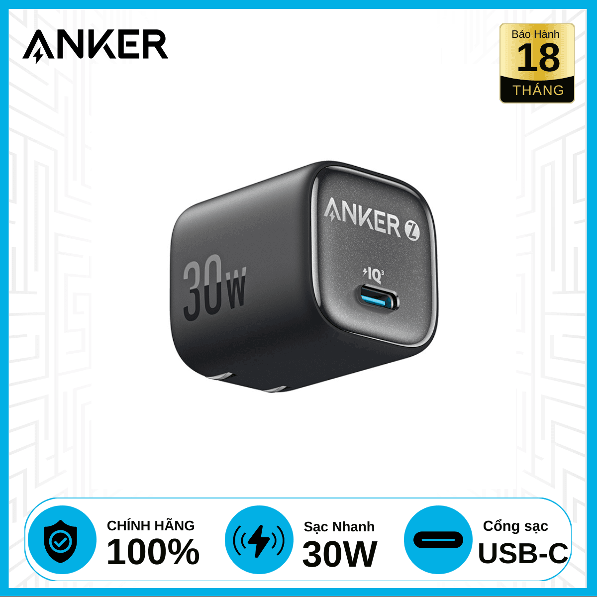 Củ sạc Anker Zolo A2698 1C 30W chính hãng 