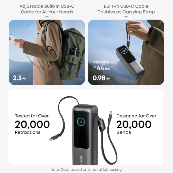 Pin sạc dự phòng Anker A1695 25.000mAh 165W chính hãng 